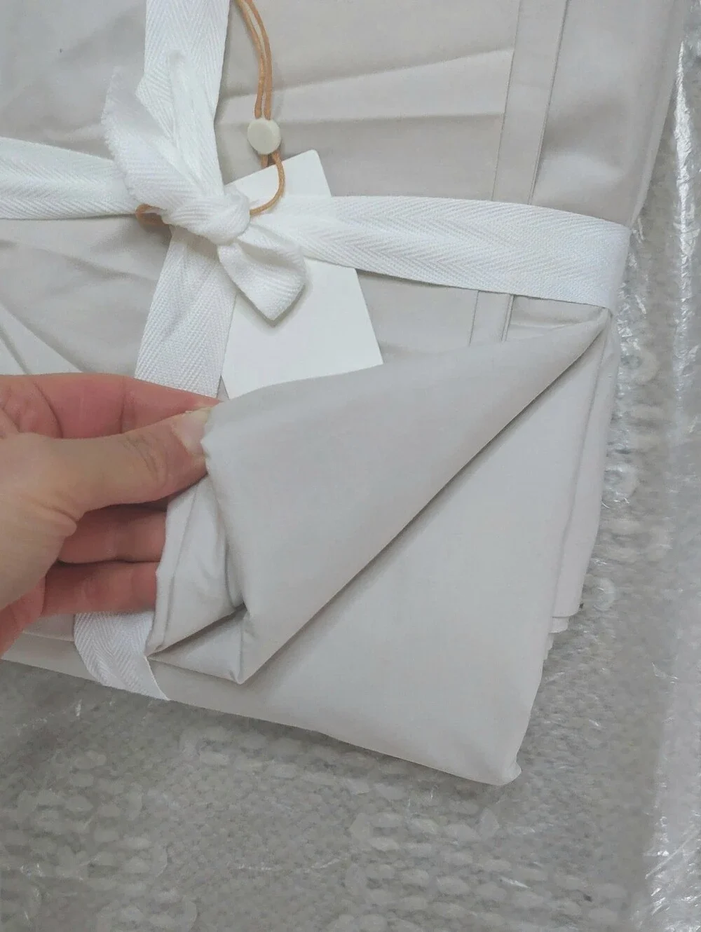 NWT! Quince 100% Organic Cotton Percale Sand Duvet & Shams! Full/ Queen (911)